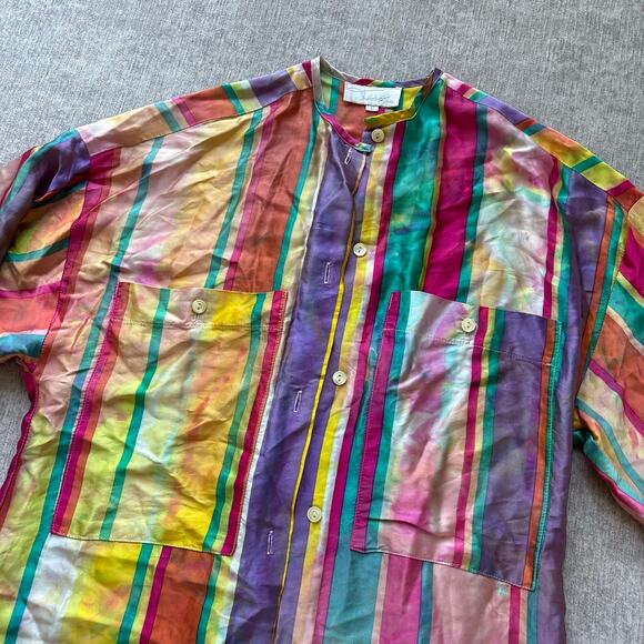 100% Silk Multicolor Beach Cover Up Dress - Picture 4 of 4